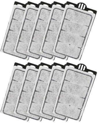 10 Pack Auqarium Filter Replacement Plates, Turtle Tank Filter Sponges, Suitable for 3.5W 280L/H Low-Water Filter