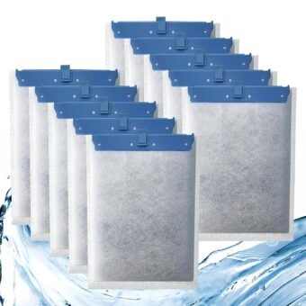 10 Pack Filter Cartridge for Whisper Bio-Bag Filters, Large Aquarium Replacement Filter Cartridges for Whisper Filters 20i,40i/IQ20,30,45,60/PF20,30,40,60 and ReptoFilter