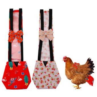 2 Pcs Chicken Diapers for Hens, Poultry Diapers Multiple-Used Pet Diapers, Washable Duck Diapers for Real Ducks（Suitable for Chickens Weighing 1.1 to 3.3 lb）