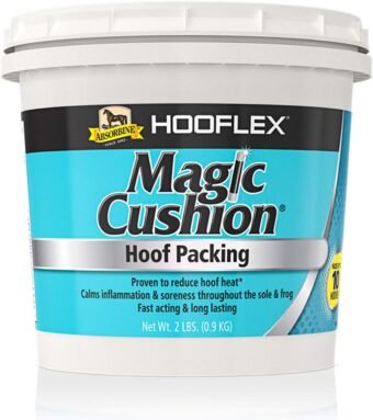 Absorbine Hooflex Magic Cushion, Veterinary Formulated Fast-Acting Relief, Reduce Hoof Heat for up to 24 Hours, 2 lb Tub