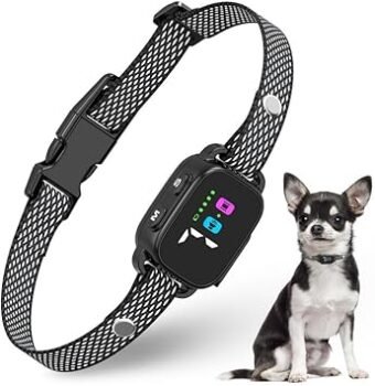 Anti-Bark Collar for Small Dogs, No Shock Anti Barking Collars with 7 Sensitivities, 3 Adjustable Modes Beep & Vibration, IP67 Waterproof - Effective & Humane, Premium Black