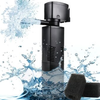 Aquarium Filter for 55-150 Gallons Tank, Internal Fish Tank Filter, Powerful Pump Submersible for Large Fish Tanks, Turtle Tanks, Kois Aeration Deodorization Wave Making...