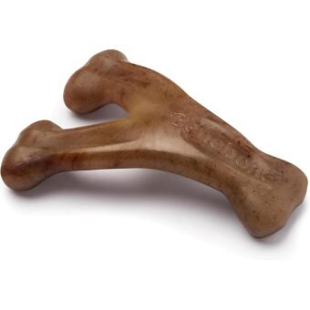 Benebone Wishbone Durable Dog Chew Toy for Aggressive Chewers, Real Bacon, Made in USA, Tiny