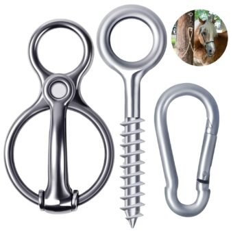 Blocker tie Ring for Horses,Horse tack and Supplies Horse Accessories,Horse tie Ring Prevents Horses from Pulling Back Sturdy Stainless Steel