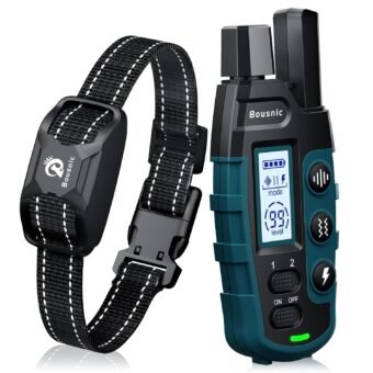 Bousnic Dog Shock Collar - 3300Ft Training Collar with Remote for 5-120lbs Small Medium Large Dogs Rechargeable Waterproof e Collar with Beep (1-8), Shake(1-16), Safe...