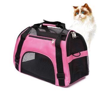Cat Carrier for Small Cats Dogs Soft-Sided Pet Carrier for Cats Puppies Small Pets Airline Approved Lightweight Comfortable Travel Cat Dog Carrier (Small, Pink)