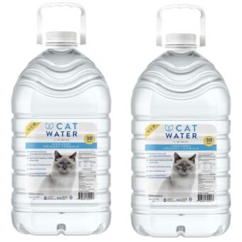 CATWATER by VETWATER | ph-Balanced and Mineral-Free Cat Water | Clinically Proven Urinary Formula | Helps Prevent Cat Urinary Issues, FLUTD | 135.2 oz, 2-Pk, Clear (CW60101-2)