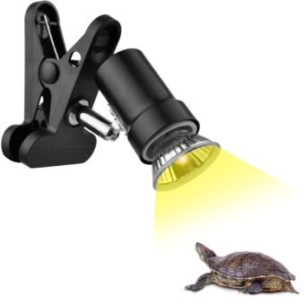 DOMICA Reptile Heat Lamp with 50W UVA UVB Light Bulb, Basking Spot Light Simulated Sunlight, Heating Lamp for Turtle, Lizard, Snake, Beared Dragon, Amphibians