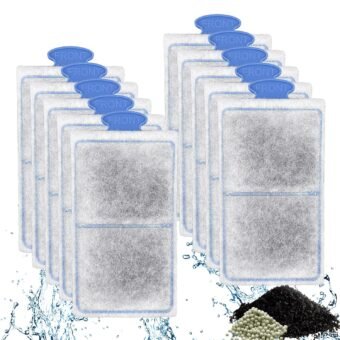 driamor 10 Pack PF-S Fish Tank Filter Cartridges Compatible with PF10 Power Filters Small Fish Tank Filters Cartridge Thickened Cotton with Zeolite Aquarium Filter Cartridge...