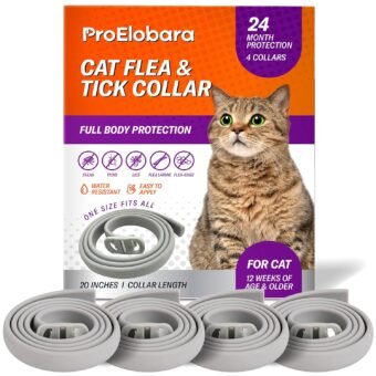Flea and Tick Prevention Collars for Cats: Effective Pet Flea & Tick Treatment for Cats - Waterproof Adjustable Flea Tick Collars for Large & Small Cat, Outdoor Flea Tick...