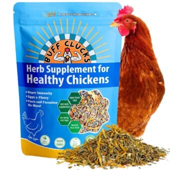 Herb Supplement for Backyard Chickens - Natural Chicken Treats, Poultry Feed Botanical Mix, Plant-Based Coop Snacks for Daily Wellness, Feather Quality, Egg Production, USA (12 oz)