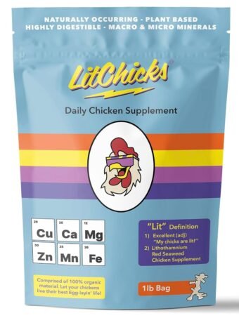 LitChicks’ Calcified Seaweed for Laying Chickens - Crushed Oyster Shell Alternative - Highly Digestible - Single Ingredient - Helps with Egg Laying & Flock Health.