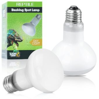 LUCKY HERP Reptile Heat Lamp - 100W (2nd Gen) Heat Lamp Bulbs for Reptiles 2 Pack, Amphibians Basking Heat Lamp Bulbs, UVA Daylight Basking Light for Reptiles, Bearded Dragon,...