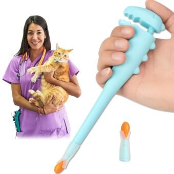Pet Pill Shooter, Safe & Easy Pill Popper with 2 Premium Soft Silicone Tips for Cats and Dogs, Acts as Pet Piller, Medicine Feeder, Pill Pusher, Pill Dispenser, Cat and Dog Pill...