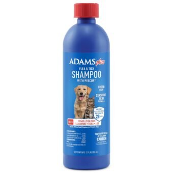 Plus Flea & Tick Shampoo with Precor for Cats, Kittens, Dogs & Puppies Over 12 Weeks Of Age Sensitive Skin Flea Treatment | Kills Adult Fleas, Flea Eggs, Ticks, and Lice| 12 Ounces