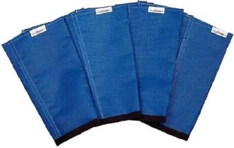 SHOOFLY Horse Leggins, Patented Loose Fitting Boots, Breathable Plastic Mesh (Blue/Large)