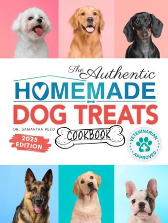 The Authentic Homemade Dog Treats Cookbook: Nutritious, Allergy and Dental-Friendly Recipes With Pantry Staples For Puppies to Seniors (Healthy Homemade Dog Food Cookbook Series)