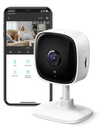 TP-Link Tapo 1080P Indoor Security Camera for Baby Monitor, Dog Camera w/Motion Detection, 2-Way Audio Siren, Night Vision, Cloud & SD Card Storage, Works w/Alexa & Google Home...