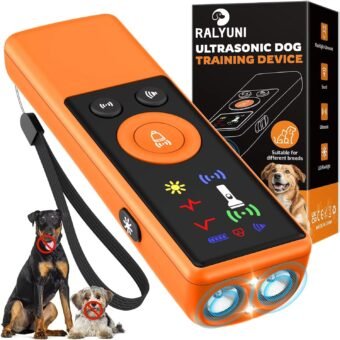 Ultrasonic Dog Bark Deterrent Device, Anti-Barking Control Device with LCD Screen & 3 Modes, Dog Training Tools to Stop Bad Behaviors, Safe Trainer Up to 35ft for Indoor Outdoor...