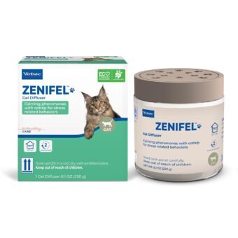 Virbac Zenifel Gel Diffuser for Managing Stress-Related Behaviors in Kittens & Cats - No Electricity Needed - Lasts Up to 2 Months - 1 Diffuser