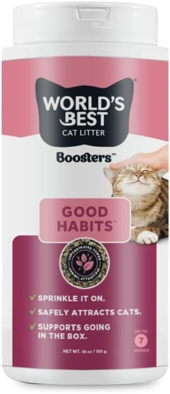 WORLD'S BEST CAT LITTER® Boosters™ Good Habits™ | Natural and Sustainable Cat Litter Additive | Attracts Your Cat to The Litter Box and Helps Avoid Accidents | Plant-Based...