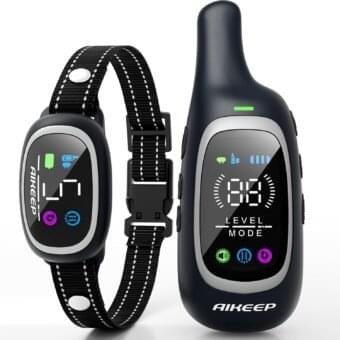 2-in-1 Dog Shock Collar and Bark Collar for Dogs – 3300FT Dog Training Collar with Remote, IP67 Waterproof e Collar with Anti-Bark/Beep/Vibration/Shock Modes for Small Medium...