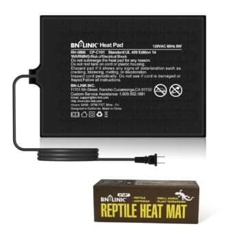 BN-LINK Reptile Heat Pad 6"X8" 8W for 10-20gal Under Tank Terrarium Heating Mat Waterproof for Turtle, Lizard, Frogs, Snake, Hermit Crab